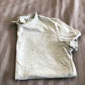 Urban Outfitters Distresses Scalloped Tee